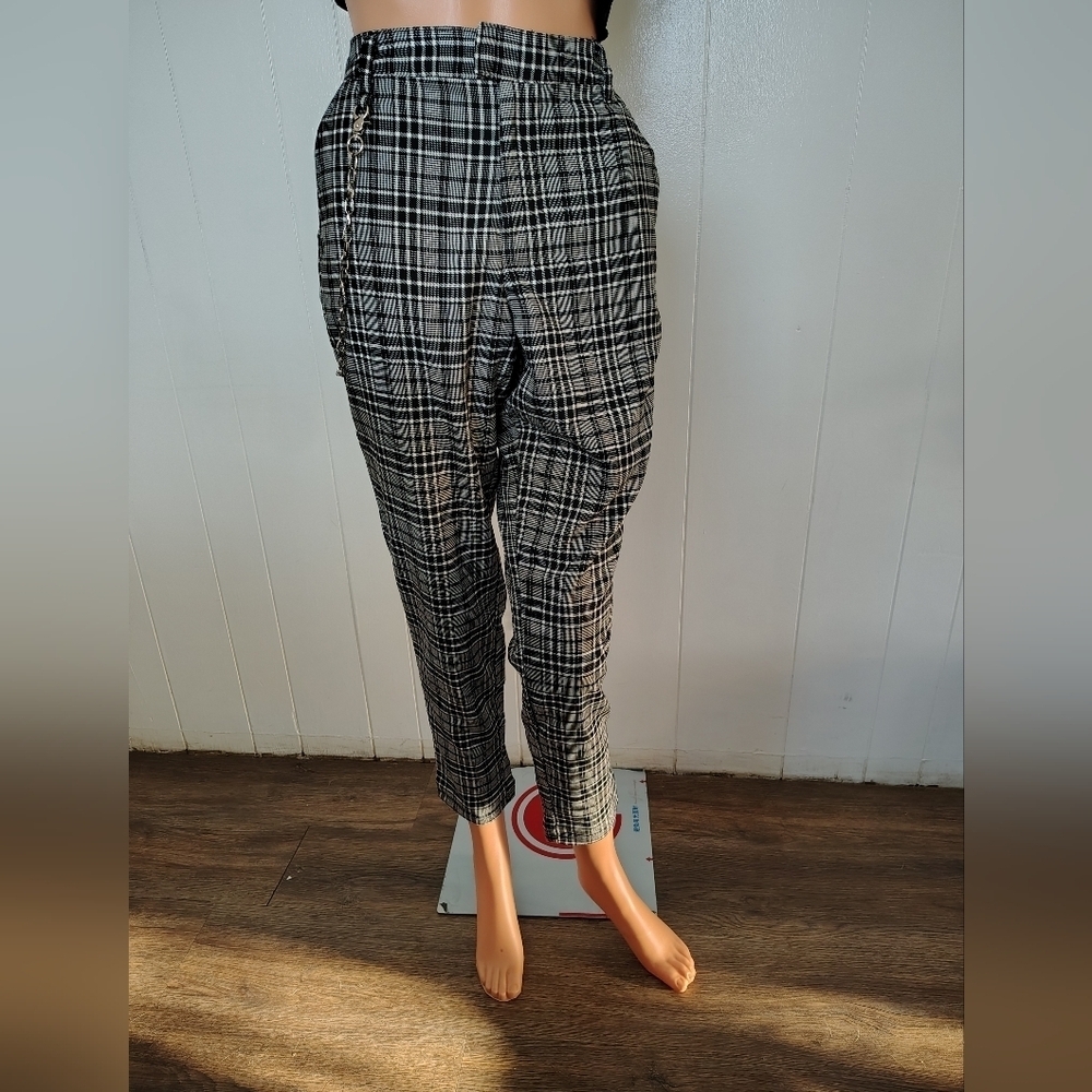Hot Topic Monochrome Checkered Pants Size M